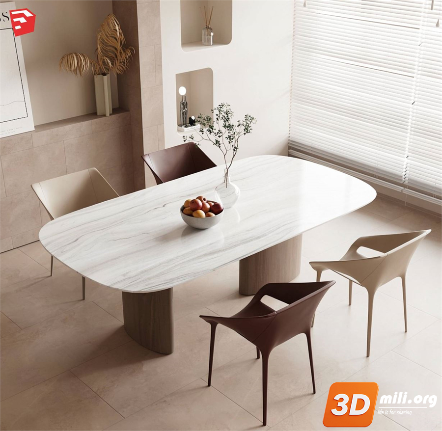 Dining Table Set Skp Files